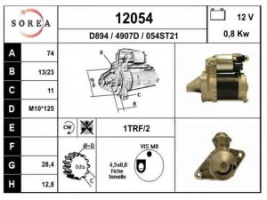 EAI 12054 starteris 
 Elektros įranga -> Starterio sistema -> Starteris
281000J010