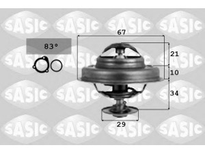 SASIC 4000368 termostatas, aušinimo skystis 
 Aušinimo sistema -> Termostatas/tarpiklis -> Thermostat
7700862200