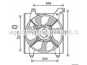 AVA QUALITY COOLING HY7538 ventiliatorius, radiatoriaus 
 Aušinimo sistema -> Oro aušinimas
253801E100