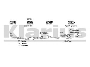KLARIUS 391006U išmetimo sistema 
 Išmetimo sistema -> Išmetimo sistema, visa