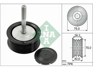 INA 532 0792 10 kreipiantysis skriemulys, V formos rumbuotas diržas 
 Diržinė pavara -> V formos rumbuotas diržas/komplektas -> Laisvasis/kreipiamasis skriemulys
7PP 145 276, 955 102 119 10