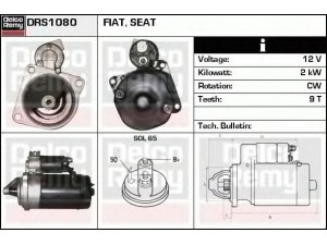 DELCO REMY DRS1080 starteris 
 Elektros įranga -> Starterio sistema -> Starteris
4412894, 4448694, 46231640, 4712894
