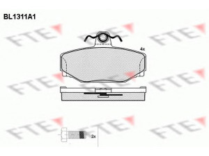 FTE BL1311A1 stabdžių trinkelių rinkinys, diskinis stabdys 
 Techninės priežiūros dalys -> Papildomas remontas
270923, 2709236, 271573, 2715738
