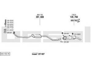 BOSAL 024.153.76 išmetimo sistema 
 Išmetimo sistema -> Išmetimo sistema, visa