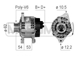 ERA 210759 kintamosios srovės generatorius 
 Elektros įranga -> Kint. sr. generatorius/dalys -> Kintamosios srovės generatorius
46412681, 46430529, 46430531, 46445658