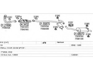 MTS C280391006379 išmetimo sistema 
 Išmetimo sistema -> Išmetimo sistema, visa