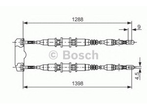 BOSCH 1 987 477 258 trosas, stovėjimo stabdys 
 Stabdžių sistema -> Valdymo svirtys/trosai
5 22 600, 5 22 640, 90538629, 90538629