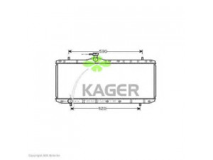 KAGER 31-2585 radiatorius, variklio aušinimas 
 Aušinimo sistema -> Radiatorius/alyvos aušintuvas -> Radiatorius/dalys
1770054G00