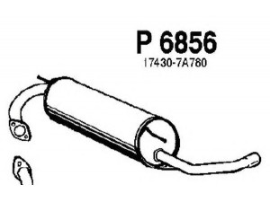 FENNO P6856 galinis duslintuvas 
 Išmetimo sistema -> Duslintuvas
17430-7A530, 17430-7A780, 17430-7B040