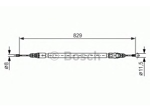 BOSCH 1 987 482 372 trosas, stovėjimo stabdys 
 Stabdžių sistema -> Valdymo svirtys/trosai
4746 77, 4746 77