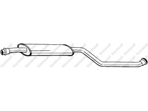 BOSAL 283-027 vidurinis duslintuvas 
 Išmetimo sistema -> Duslintuvas
1717.47