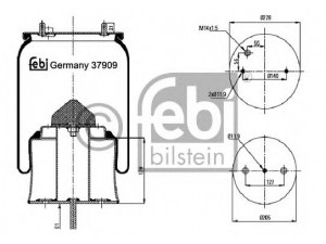 FEBI BILSTEIN 37909 dėklas, pneumatinė pakaba 
 Pakaba -> Pneumatinė pakaba
0 492 680, 1 440 305, 492 680