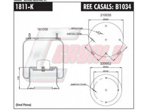 CASALS B1034 dėklas, pneumatinė pakaba 
 Pakaba -> Pneumatinė pakaba
21222239, 22111400