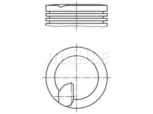 MAHLE ORIGINAL 038 41 02 stūmoklis 
 Variklis -> Cilindrai/stūmokliai