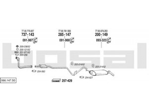 BOSAL 066.147.50 išmetimo sistema 
 Išmetimo sistema -> Išmetimo sistema, visa