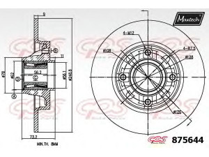 MAXTECH 875644.0005 stabdžių diskas 
 Dviratė transporto priemonės -> Stabdžių sistema -> Stabdžių diskai / priedai
424965, 424966