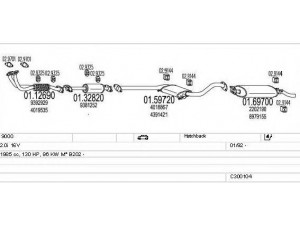 MTS C300104007927 išmetimo sistema 
 Išmetimo sistema -> Išmetimo sistema, visa