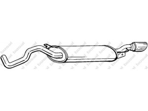BOSAL 281-505 galinis duslintuvas 
 Išmetimo sistema -> Duslintuvas
8N0 253 609 E, 8N0 253 609 N
