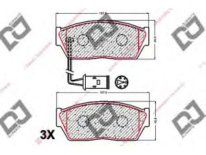 DJ PARTS BP2041 stabdžių trinkelių rinkinys, diskinis stabdys 
 Techninės priežiūros dalys -> Papildomas remontas
GBP310AF, GBP90289, GBP90293, GBP90310