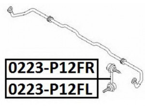 ASVA 0223-P12FL šarnyro stabilizatorius 
 Ašies montavimas/vairavimo mechanizmas/ratai -> Stabilizatorius/fiksatoriai -> Savaime išsilyginanti atrama
54668-AU000