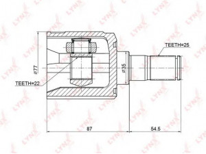 LYNXauto CI-3708 jungčių komplektas, kardaninis velenas
49505-25A00, 49505-25A00