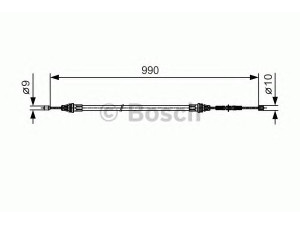 BOSCH 1 987 477 751 trosas, stovėjimo stabdys 
 Stabdžių sistema -> Valdymo svirtys/trosai
000 4161 V001, 000 4161 V002, 000 4161 V003
