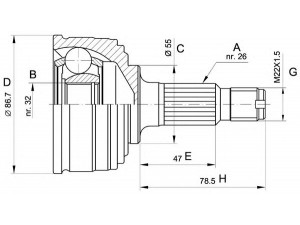 OPEN PARTS CVJ5049.10 jungčių komplektas, kardaninis velenas 
 Ratų pavara -> Sujungimai/komplektas
44010S07000, 44010SR3J03, 44010SR3J05
