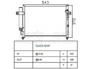 PARTS-MALL PXNCA-012 kondensatorius, oro kondicionierius 
 Oro kondicionavimas -> Kondensatorius
976061C000