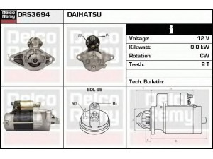 DELCO REMY DRS3694 starteris 
 Elektros įranga -> Starterio sistema -> Starteris