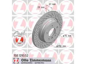 ZIMMERMANN 150.1293.52 stabdžių diskas 
 Dviratė transporto priemonės -> Stabdžių sistema -> Stabdžių diskai / priedai
3421 2 227 178