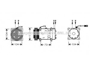 AVA QUALITY COOLING CNK180 kompresorius, oro kondicionierius 
 Oro kondicionavimas -> Kompresorius/dalys
6453N3, 6453N3
