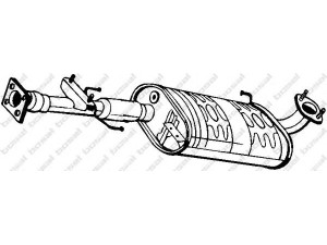 BOSAL 279-589 vidurinis duslintuvas 
 Išmetimo sistema -> Duslintuvas
58 52 032, 58 52 822, 97130505
