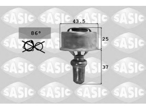 SASIC 9000322 termostatas, aušinimo skystis 
 Aušinimo sistema -> Termostatas/tarpiklis -> Thermostat
7700722762, 7701348374