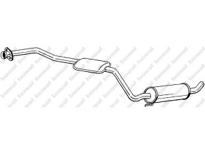 BOSAL 288-085 vidurinis duslintuvas 
 Išmetimo sistema -> Duslintuvas
7 593 438