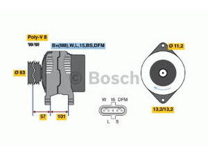 BOSCH 0 124 655 013 kintamosios srovės generatorius
AT 30 016 7, AT 38 757 4, SE 50 183 8