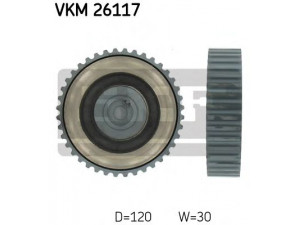 SKF VKM 26117 kreipiantysis skriemulys, paskirstymo diržas 
 Diržinė pavara -> Paskirstymo diržas/komplektas -> Laisvasis/kreipiamasis skriemulys
82 00 043 325, 82 00 125 710, 82 00 548 227