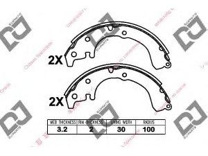 DJ PARTS BS1195 stabdžių trinkelių komplektas 
 Techninės priežiūros dalys -> Papildomas remontas
0404716030, 0449510031, 0449510042