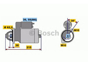 BOSCH 0 001 107 037 starteris
1516657R, 004 151 69 01, A 004 151 69 01