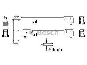 BOSCH 0 986 356 802 uždegimo laido komplektas 
 Kibirkšties / kaitinamasis uždegimas -> Uždegimo laidai/jungtys