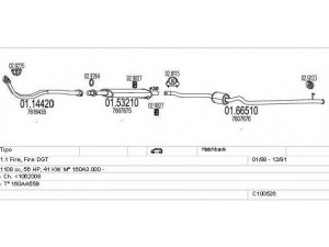 MTS C100526013243 išmetimo sistema 
 Išmetimo sistema -> Išmetimo sistema, visa