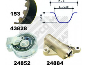 MAPCO 23908 paskirstymo diržo komplektas 
 Techninės priežiūros dalys -> Papildomas remontas
058 198 479 A