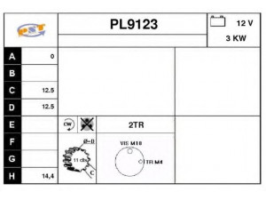 SNRA PL9123 starteris
40800090008, 40800090010
