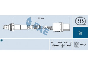 FAE 75064 lambda jutiklis 
 Išmetimo sistema -> Lambda jutiklis
004 542 48 18, A 004 542 48 18