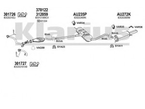 KLARIUS 940495U išmetimo sistema 
 Išmetimo sistema -> Išmetimo sistema, visa