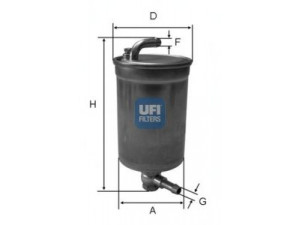 UFI 24.072.00 kuro filtras 
 Techninės priežiūros dalys -> Papildomas remontas
8E0127401B, 8E0127401C