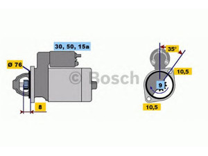 BOSCH 0 986 010 640 starteris