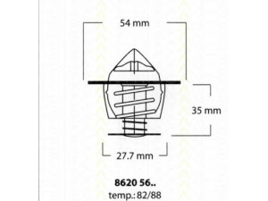 TRISCAN 8620 5682 termostatas, aušinimo skystis 
 Aušinimo sistema -> Termostatas/tarpiklis -> Thermostat
60605288, 9616090180, 1338.23, 96065011