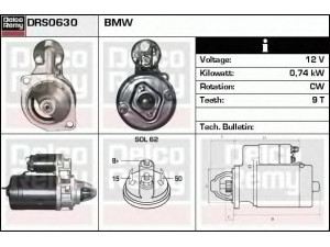 DELCO REMY DRS0630 starteris 
 Elektros įranga -> Starterio sistema -> Starteris
12411266737, 12411269696, 12411715230
