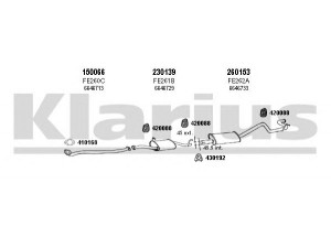 KLARIUS 361078E išmetimo sistema 
 Išmetimo sistema -> Išmetimo sistema, visa