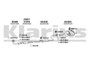 KLARIUS 420081U išmetimo sistema 
 Išmetimo sistema -> Išmetimo sistema, visa